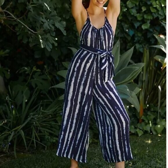 Anthropologie “The Mason” Tie-Front Jumpsuit • Size Medium • Belted Waist - Picture 6 of 8